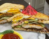 A picture of step 9 of Chicken tikka club Sandwich.