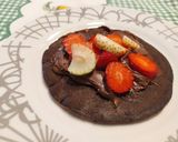 Foto del paso 4 de la receta Tortitas de plátano, avena y cacao con fresas