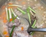 Hình bước làm 1 của món Cháo xương+ thịt bầm ăn kèm khổ qua