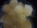 Fried sweet potato with sauce