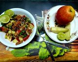 A picture of step 2 of Apple and Walnut Chaat.