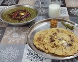A picture of step 13 of Makai ki roti & Sarson Ka Saag.