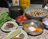 A picture of step 2 of Kwati (Nepalese Traditional Newari style mixed sprouted legumes soup).