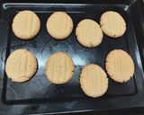 A picture of step 6 of Besan coconut cookies.