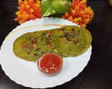 A picture of step 6 of Spinach & Chickpea Flour Chilla.