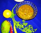 A picture of step 1 of Green chilli with garlic chutney.