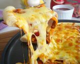 Foto langkah ke 19 dari resep Mushroom and Sweet Corn Pizza.