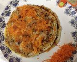 A picture of step 1 of Carrot Uttapam.