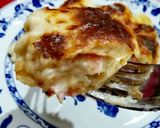 Foto del passaggio 5 della ricetta Crespelle integrali in forno ripieni con il prosciutto cotto e stracciatella