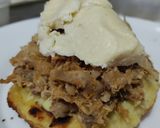 Foto del paso 3 de la receta: Sandwich🥯de pollo🍗bbq, queso🧀y miel mostaza🍯🥪🥯