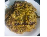 A picture of step 4 of Jallof rice.