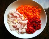 Foto del paso 1 de la receta: Arroz con carne de conejo y hortalizas
