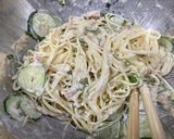 A picture of step 6 of Japanese Tuna Pasta Salad.