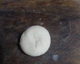 A picture of step 6 of Badam puri.