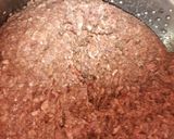 A picture of step 2 of Lahm bi Ajeen (Sfiha Baalbakieh).