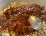 A picture of step 6 of Sausage pasta bake.