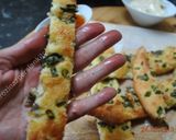 A picture of step 9 of Keto Garlic Bread with almond flour   نان سیر با آرد بادام.