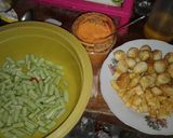 Foto langkah ke 2 dari resep Tumis buncis kentang n telur puyuh pedas !!.