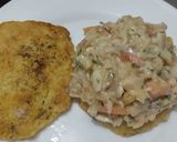 Foto del paso 5 de la receta: Arepa rellena de pescado y plátano maduro🥯🫓🥙