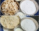 A picture of step 1 of Kaju pista katli.
