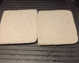 A picture of step 1 of Cheddar and brown sauce toastie.