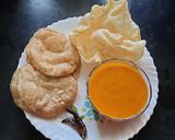 A picture of step 8 of Aamras aur Poori.