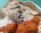 A picture of step 2 of Mughlai badami chicken masala boti.