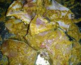 A picture of step 4 of Bengali fish fry with mustard sauce.