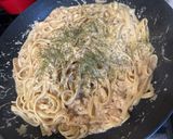 A picture of step 4 of Creamy Chicken & Mushroom Alfredo.
