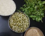 A picture of step 1 of Masala Khichdi.
