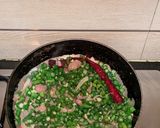 A picture of step 3 of Beans Thoran.