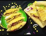 A picture of step 7 of Veg Cheese Grilled Sandwich (Mumbai Street Style).