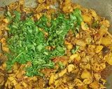 A picture of step 6 of Mushroom potato stir-fry in mustard paste.