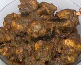 A picture of step 8 of Telangana chicken.