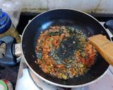 A picture of step 5 of Gobhi musallam.