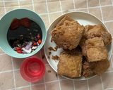 Foto langkah ke 3 dari resep Tahu putih goreng telur saus kecap.