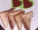 A picture of step 5 of Veg cheese sandwich.