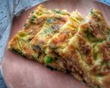 A picture of step 6 of Sausage Meatball and Green Onion Omelette.