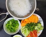 Hình bước làm 2 của món Miến xào tam sắc (món chay)