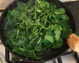 A picture of step 1 of Turkish style Spinach and Cheese Borek.