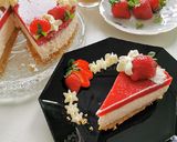 Pas rețetă 🍓Cheesecake cu căpșuni 🍓 4 fotografie