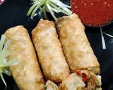 A picture of step 7 of Chicken cheese spring roll.
