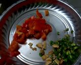A picture of step 1 of Rajma Masala and Jeera Rice.
