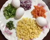 A picture of step 1 of Vegetable Omelette.