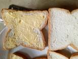 Bánh sandwich bơ sữa ăn sáng bước làm 3 hình