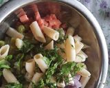 A picture of step 4 of Pasta mix vegetables salad.