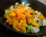 A picture of step 2 of Sajana saag bhaja.