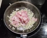 Foto del paso 2 de la receta Nidos a la carbonara 🥛🥓