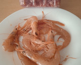Foto del paso 3 de la receta: Espinacas salteadas con jamón y gambas
