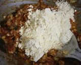 A picture of step 3 of Cabbge besan.